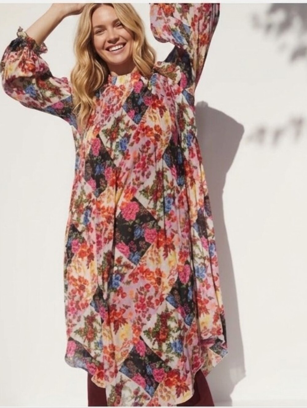 Maeve Shara Pleated Midi Dress